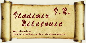 Vladimir Miletović vizit kartica